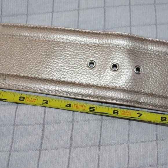 Michael Kors  beige metallic wide belt size M